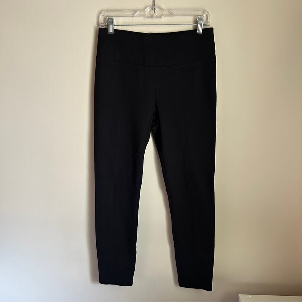 CAbi Black Mid-Rise Wide Waistband Ponte Knit Full-Length Leggings Size Medium - Picture 2 of 9